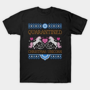 quarantined christmas unicorn T-Shirt